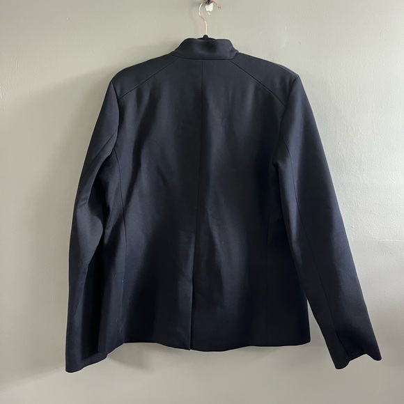 Jenni Kayne Blazer Black Woman's Medium NWOT Cotton Linen Classic‎ Business - Picture 2 of 8